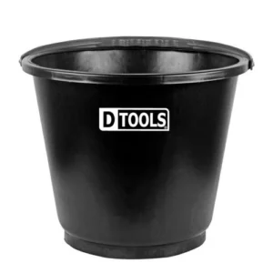 Balde Plástico Preto  Reforçado 12 Litros - Dtools