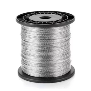 Corda Varal Aço Revestido Pvc 500m - Bobina - Del Wal