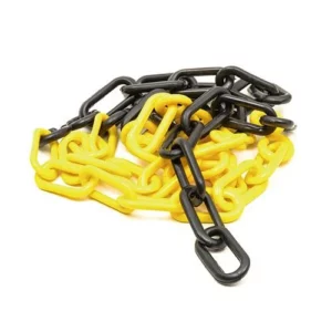 Corrente Plástica 10mm Preta/amarela 10 Metros - Metasul