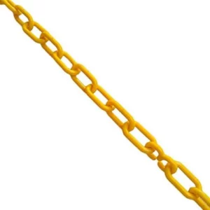 Corrente Plástica 8mm Amarelo 10 Metros - Metasul