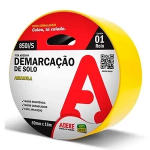 Fita Demarcação de Solo 50mm X 15 Metros Amarela - Adere