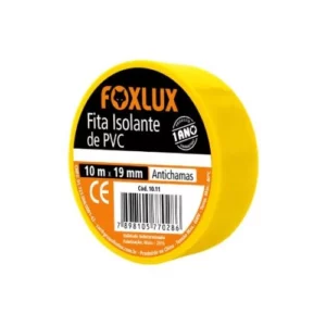 Fita Isolante de Pvc Amarela 10 Metros - Foxlux