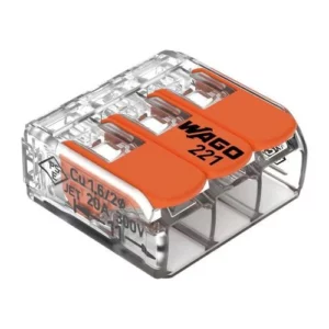 Conector de Emenda 3 Polos (221) 4mm 32a - Wago