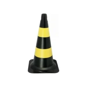 Cone de Sinalizacao Preto/amarelo 50cm -  Plastcor