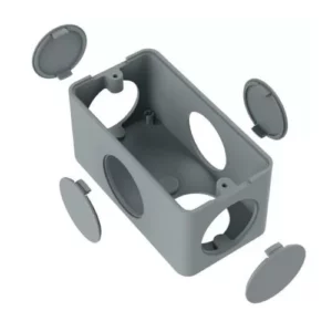 Caixa 5 Entradas 1/2'' 3/4'' Cinza - Inpol