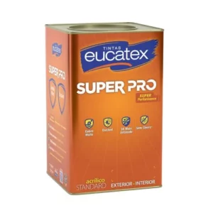 Tinta Super Pro Acrílico Prata Fosco - Lata 18 Litros - Eucatex
