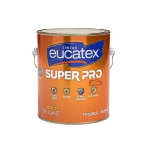 Tinta Super Pro Acrílico Semi Brilho Branco - Galão 3,6 Litros - Eucatex
