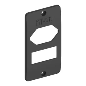 Tampa 1 Tomada Hexagonal 1 Tecla 3/4" Preta - Inpol - Imagem 1