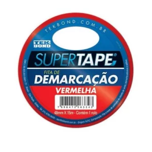 Fita Demarcação de Solo 48mm X 15 Metros Vermelho - Tekbond