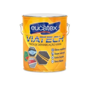 Tinta Viatech Demarcação Viária Amarelo - Lata 18 Litros - Eucatex