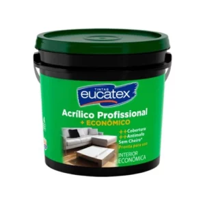 Tinta Profissional Peg e Pinte Acrílica Palha - Balde 15 Litros - Eucatex