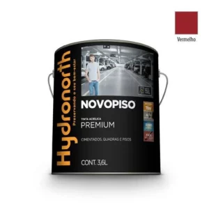 Tinta Novopiso Vermelho - Galão 3,6 Litros - Hydronorth