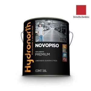 Tinta Novopiso Vermelho Bandeira - Galão 3,6 Litros - Hydronorth