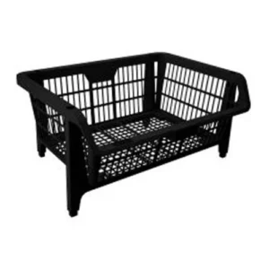 Cesto Plástico Encaixável 57 X 42cm Preto - Presto