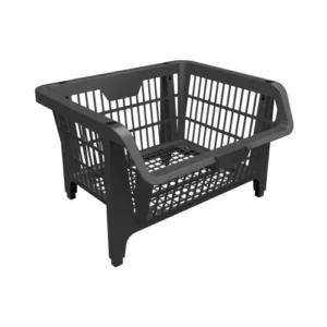 Cesto Plástico Encaixável 43 X 37cm Preto - Presto