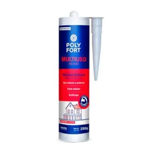 Silicone Acético Incolor Polyfort Multiuso  250 Gramas - Pulvitec