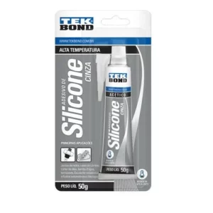 Silicone Alta Temperatura Cinza 50 Gramas - Tekbond