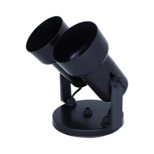 Spot Caneca para 2 Lâmpadas em Pvc Preto - Opl