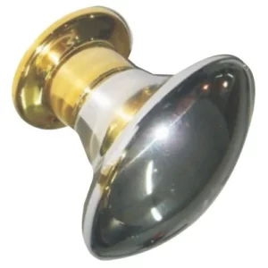 Puxador Vilage Cromada com Base Dourada P1-23 - Gibafer