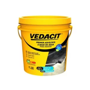 Primer Asfáltico Base água Galão 3,6 Litros - Vedacit