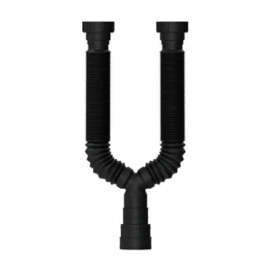 Sifão Universal Black Duplo Anel Pvc - Blukit