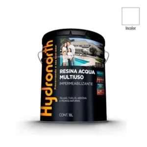 Resina Acqua Multiuso Incolor Fosca - Balde 18 Litros - Hydronorth