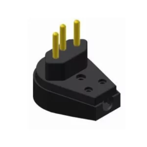 Pino Macho 3p 20a Triangular com Prensa Cabo Preto - Ilumi