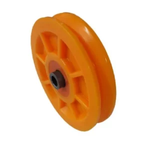 Roldana Nylon Laranja Raiada 60(2 1/2") Tipo V (cantoneira) Bucha -  Ferrosul