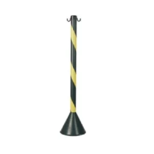 Pedestal Zebrado Preto e Amarelo 90cm - Plastcor