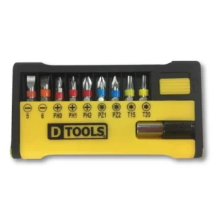 Jogo de Bits 10 Peças com Porta Bits - Dtools