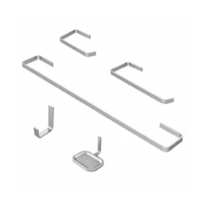 Kit Banheiro 5 Peças Standard Quadrado Real Metais