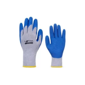 Luva em Algodão com Latex Azul Nº10 - Volk do Brasil