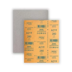 Lixa Branca Seco 280 No-fil com 50 Peças - Norton