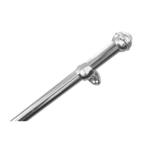 Kit para Cortina Simples 1,5 Metros Cromado Prátiko - Bella Arte