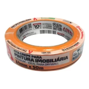 Fita Crepe Imobiliária 24mm X 50 Metros Laranja A128 - Adere