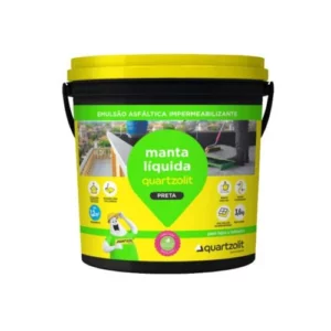 Manta Líquida Preta Galão 3,6kg - Quartzolit