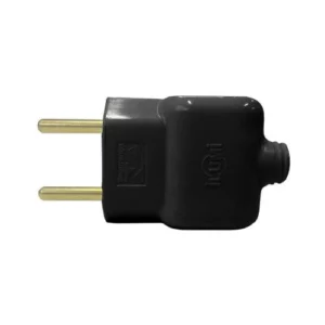 Pino Macho 2p 10a com Prensa Cabo Preto - Ilumi