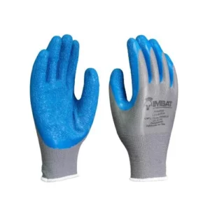Luva Poliéster com Látex Azul 9 (g) - Imbat