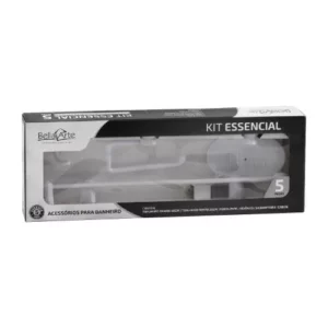 Kit Acessórios para Banheiro 5 Peças Branco - Essencial - Bella Arte