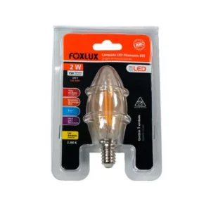 Lâmpada Led Vela E14 2 Watts - 220 Volts - Foxlux