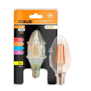 Lâmpada Led Vela E14 2 Watts - 127 Volts - Foxlux