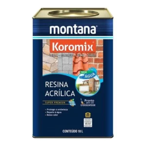 Resina Acrilica Base D'agua Incolor Montana 18 Litros - Montana