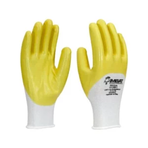 Luva em Algodão Nitrílica Amarela 9 (g) - Imbat