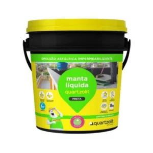 Manta Líquida Preta Balde 18kg - Quartzolit