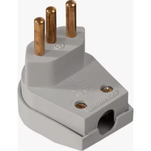 Pino Macho 3p 10a Triangular com Prensa Cabo Cinza - Mectronic