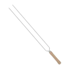 Espeto Duplo 65cm Cromado - Mor