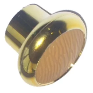 Puxador Dourado com Tampa Branco - Gibafer