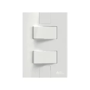 2 Interruptores Simples Soft 10a250vca Horizontal com Placa Click - Mectronic