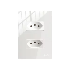 2 Tomadas 2p+t 10a 250vca com Placa On -  Mectronic