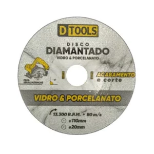 Disco Diamantado Vidro/porcelanato  110mmx20mm - Dtools